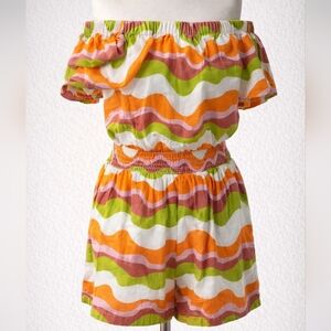 Elizabeth James Romper. Off Shoulder. Size Medium